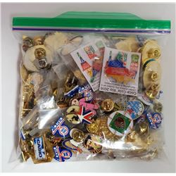 HUGE LOT OF ASSORTED LAPEL PINS