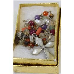 VINTAGE MOTHER OF PEAR ROSARY