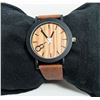 Image 1 : FAUX WOOD FACED FASHION WATCH