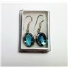 Image 1 : AQUA BLUE TOPAZ DROP EARRINGS
