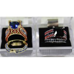 LOT OF 4 WOMENS FASHION RINGS SIZE 8