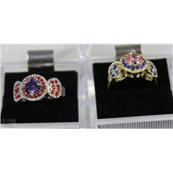 LOT OF 2 WOMENS FASHION RINGS