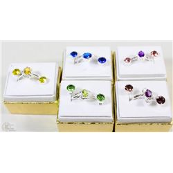 LOT OF 5 FASHION EARRINGS/RING SETS