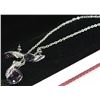 Image 1 : FASHION NECKLACE & EARRING SET - PURPLE GEMS