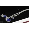 Image 1 : FASHION NECKLACE & EARRING SET - BLUE GEMS