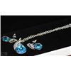 Image 1 : FASHION NECKLACE & EARRING SET - LIGHT BLUE GEMS