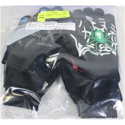 6 PACK OF GLOW IN THE DARK GLOVES