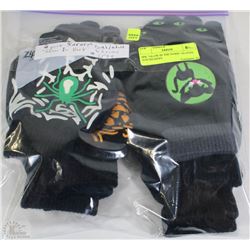 6 PACK OF GLOW IN THE DARK GLOVES