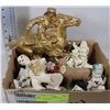 Image 1 : BOX OF ASSORTED CERAMIC ORNAMENTS