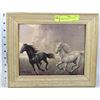 Image 1 : VINTAGE 1960'S "TWO RUNNING HORSES" FINE ART