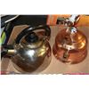 Image 1 : SET OF VINTAGE TEA KETTLES COPPER WITH DUTCH DESIGN