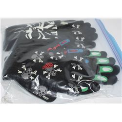 6 PACK OF GLOW IN THE DARK GLOVES
