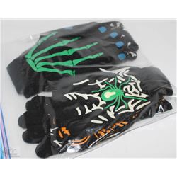 6 PACK OF GLOW IN THE DARK GLOVES