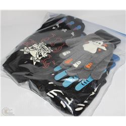 6 PACK OF GLOW IN THE DARK GLOVES