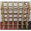 Image 1 : WALL MOUNTING METAL AND WOOD WINE RACK 20"X20"