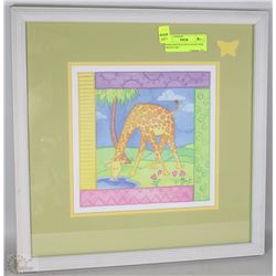 HAND CRAFTED LIJUE COLLECTION GIRAFFE ART