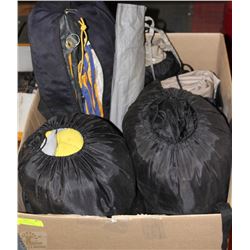 CAMPING LOT INCL TENT, 2 SLEEPING BAGS AND MORE