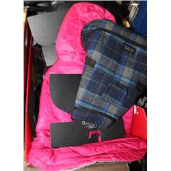 BOX OF NEW  ASSORTED DOGGIE COATS, MOSTLY