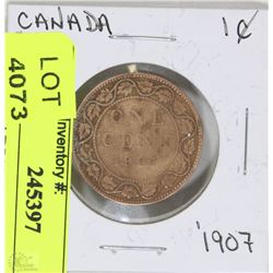 1907 CANADIAN ONE CENT COIN