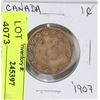 Image 1 : 1907 CANADIAN ONE CENT COIN
