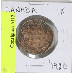 1920 CANADIAN ONE CENT COIN