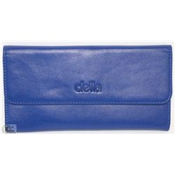 NEW DELLA LEATHER KAREN WALLET SAPPHIRE COLOR