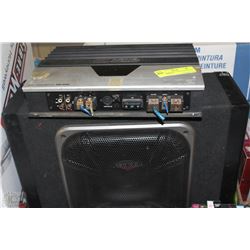 ALPINE AMP MRD-M500 AND KICKER CUSTOM BOX
