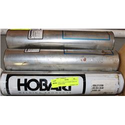 3 10LBS TUBES OF HOBART 8018 3/32 WELDING ROD