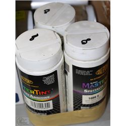 3 CONTAINERS OF MASTER TINT PEARLIZE PAINT