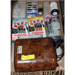 UV LAMP FOR ACRYLIC NAILS W/ 3 PACK ASSORTED TIP