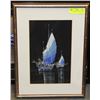 Image 1 : VINTAGE FRAMED SAILBOAT PRINT - 19" X 14"