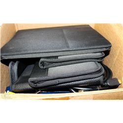 BOX OF ASSORTED CD/DVD CASES MOSTLY NEW