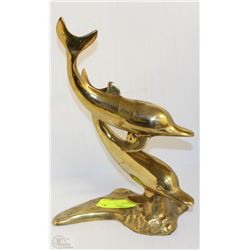 BRASS DOLPHINS - 12"x9"