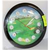 Image 1 : GOLFING QUARTZ WALL CLOCK