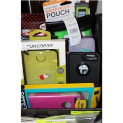 BASKET WITH ASSORTED CELL PHONE ACCESSORIES