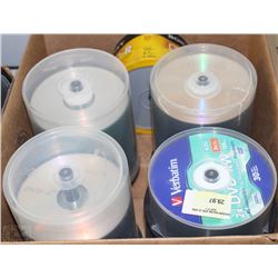 BOX FULL OF NEW DVD-R DISCS AND MORE