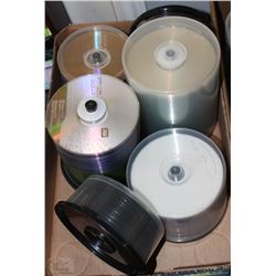 BOX FULL OF NEW DVD-R DISCS AND MORE