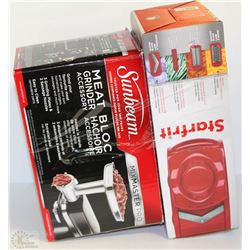 STARFRIT MANDOLIN &SUNBEAM MEAT GRINDER ATTACHMENT
