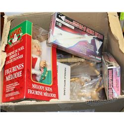 BOX OF MISC INCLUDING MELODY KIDS FIGURINE