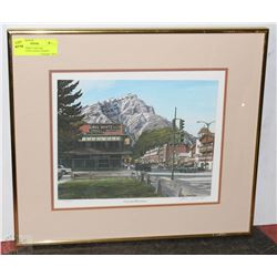 FRAMED PRINT CASCADE MOUNTAIN BY LAREN CHABOT