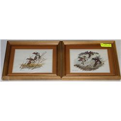 PAIR OF FRAMED 3D DUCK ART BY J. LOCKHART