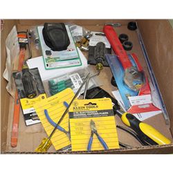 BOX OF ASSORTED TOOLS