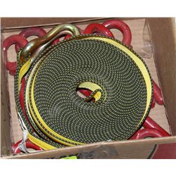 BOX OF HEAVY DUTY EYELETS AND A HEAVY DUTY STRAP