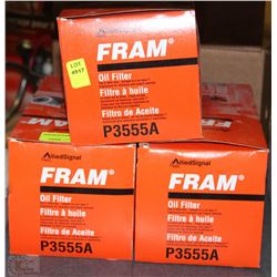 LOT OF 3 FRAM OIL BYPASS LUBE SPIN-ON FILTER