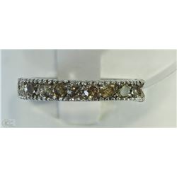 #1-14KT WHITE GOLD DIAMOND BAND SIZE 6