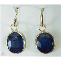 #6-10KT YELLOW GOLD SAPPHIRE EARRINGS