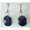 Image 1 : #6-10KT YELLOW GOLD SAPPHIRE EARRINGS