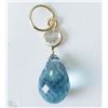 Image 1 : #9-14KT YELLOW GOLD TOPAZ &SAPPHIRE PENDANT