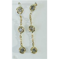 #16-14KT YELLOW GOLD DIAMONDS EARRINGS