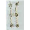 Image 1 : #16-14KT YELLOW GOLD DIAMONDS EARRINGS